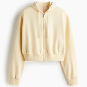 Short Hooded Sweatshirt Jacket